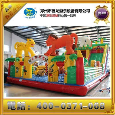 大型充氣城堡價錢 臥龍游樂裝備圖片_高清圖_細節圖-鄭州市臥龍游樂裝備 -